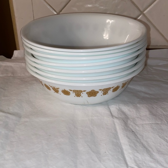 Corelle | Dining | Set Of 7 Corning Ware Corelle Butterfly Gold Coupe ...